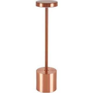 Opladelig LED bordlampe - Kobber, touch dæmpbar, CCT, IP20 - Dæmpbar : Dæmpbar, Kulør : CCT (Varm til Kold Hvid)