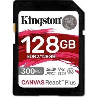 KINGSTON 128GB SDXC REACT PLUS HS-II 300R/260W U3 V90 FULL HD/4K/8K EXT