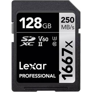 Lexar SDXC Professional 1667X Uhs-Ii U3 V60 128 GB hukommelseskort ➞ På lager - klar til levering og afhentning