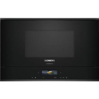 Indbygningsmikroovn 21l venstre sort - Siemens iQ700 - BF922L1B1