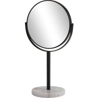 Makeup spejl på fod sort - hvid marmor