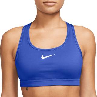 Nike Swoosh BH Medium Support Str. L - Blå | Optimal Støtte til Træning & Dans, Dame