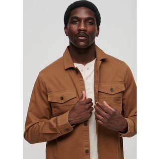 Superdry Superdry Brown The Merchant Store Herringbone Overshirt