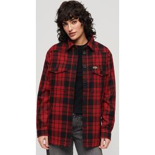 Superdry Superdry Red Borg Check Overshirt