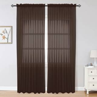 Owenie rene chokolade gardiner rene gardiner 84 tommer l?ngde 2 paneler s?t stanglommen voil