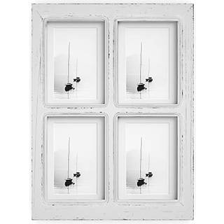 Barnyard Designs 4x6 eller 5x7 collage Billedrammer 4 Foto?bninger m/mat til flere billeder n?dlidende rustik tr? bondeg?rd til v?g 16x12 (hvid)