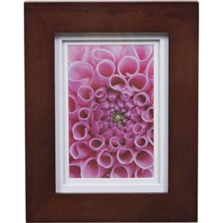 Galleri Solutions 5x7 flad valn?d bordplade eller v?gramme med dobbelt hvid mat til 4x6 billede