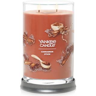 Yankee Candle Cinnamon Stick Duftende signatur 20 oz stor tumbler 2-wick stearinlys over 60 timers forbr?ndingstid