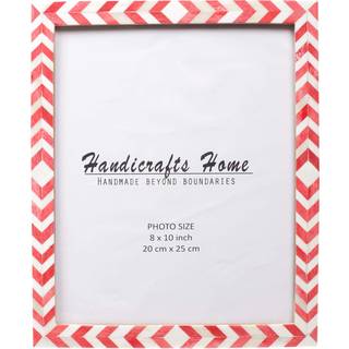 Handicrafts hjemmebillede rammer - chic boho væg d? Cor fotoramme rød -hvid 8 """" x 10 """"