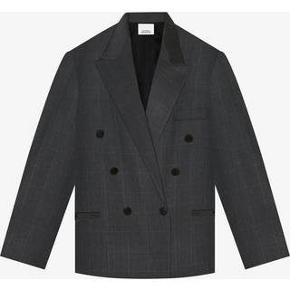 Isabel Marant Klero checked virgin wool blazer - grey - XS