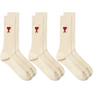 Ami Paris Set of 3 cotton-blend socks - white - EU 46