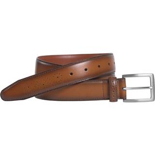 Johnston & Murphy Men's Burnhed Edge Belt Tan 040