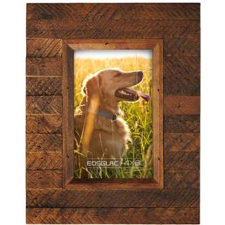EoSGlac Wooden Picture Frame 4x6 tommer Wood Plank Design med rustik brun finish v?gmontering eller bordplade Display Handmade Photo Frame (4x6 B