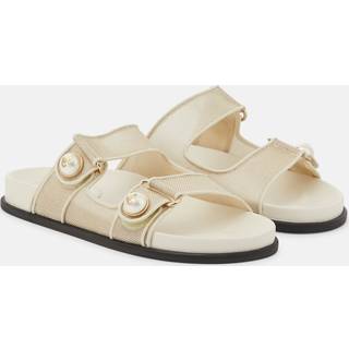 Jimmy Choo Fayence leather-trimmed sandals - beige - EU 35