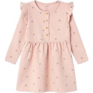 Name It Rose Smoke Blomstret Sweatkjole