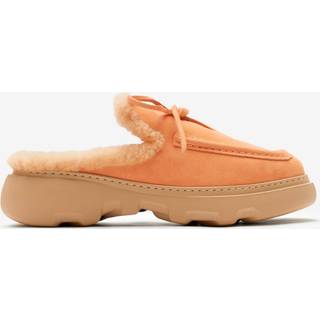 Burberry Stony faux fur-lined suede mules - pink - EU 35