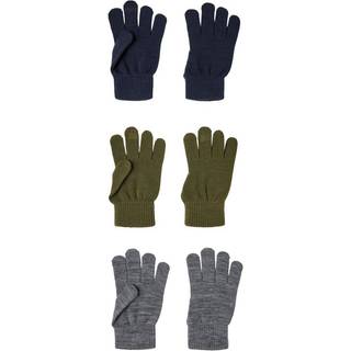NAME IT 3-Pak Handsker Grøn Mix Olive Night