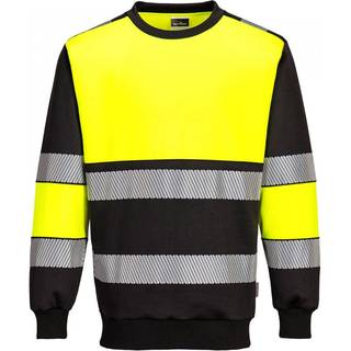 PW3 hi-vis klasse 1 sweatshirt - Gul/Sort (Størrelse: XXXL)