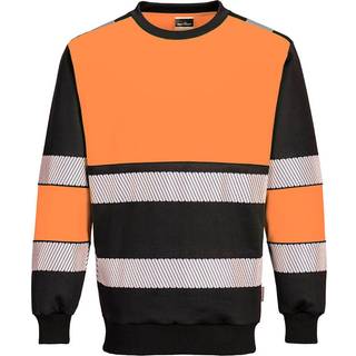 PW3 hi-vis klasse 1 sweatshirt - Orange/Sort (Størrelse: 4XL)