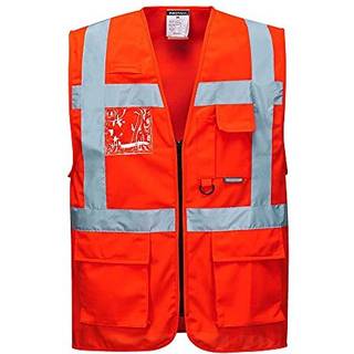 PW3 hi-vis Excutive vest - Rød (Størrelse: S)