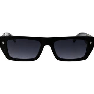Dsquared2 Mand ICON 0011/S 807/9O Solbriller Acetat Sort Grå Firkantet Normal Skygge