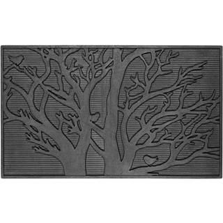 Dixie Tree Rubber Mat 45x75 Cm - Dørmåtter Gummi Sort - 37402