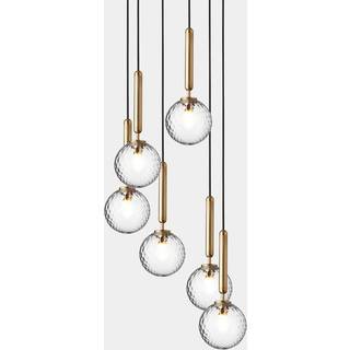 Nuura miira 6 lysekrone messing/optic clear