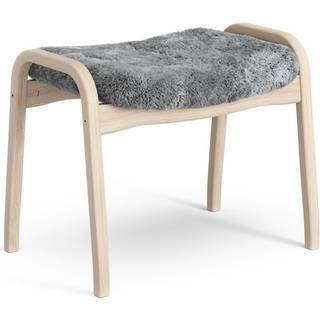 Swedese Lamino fodskammel hvidpigmenteret eg/fåreskind Scandinavian Grey (grå)