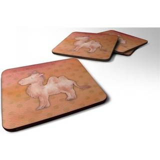 """" Caroline's Treasures Polkadot Camel Watercolor Decorative Coasters 3.5 Multicolor """"