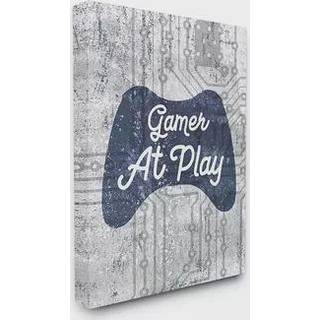 Stupell Industries Gamer at Play Citat Video Game Technology Boys designet af Daphne Polselli Wall Art 24x30 l?rred