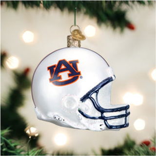 Old World Christmas Ornamenter: Auburn University Glass bl?st ornamenter til juletr?hjelm