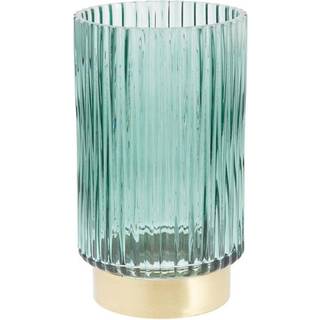 Glassvase Lene med metalsokkel, H 20 cm