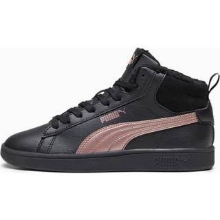 PUMA Smash 3.0 Mid WTR Sneakers, Shoes, Black/Rose Gold, 35.5