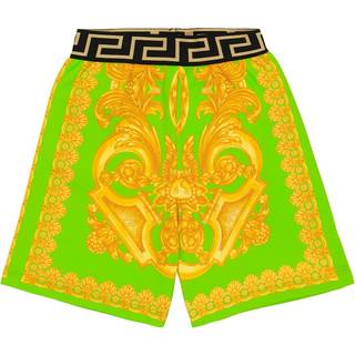 Versace Kids Barocco printed cotton shorts - multicoloured - Y 10