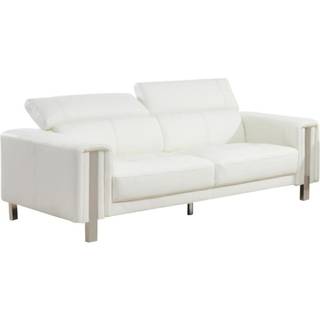 3-personers sofa i kunstlæder MAROUA - Hvid