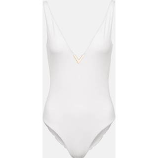 Valentino Logo swimsuit - white - XS