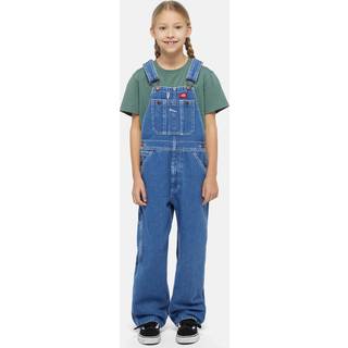 Dickies Kids' Denim Bib Stonewashed Indigo Blue, XL