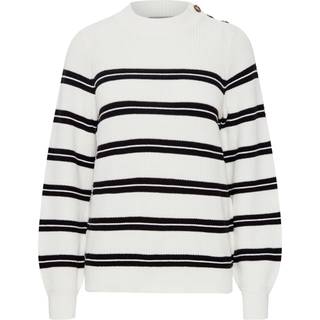 Stribet Strikbluse, Antique Mix, S