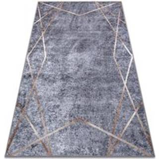 MIRO 51233.809 tæppe skal vaskes geometrisk skridsikker - grå 80x150 cm