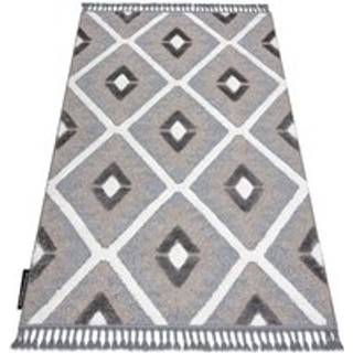 Tæppe MAROC P651 Romagrå / hvid kvaster berberi Marokkansk shaggy 200x290 cm
