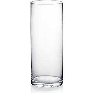 WGVI -kvalitet Tyk v?gtet klar cylinderglasvaser 4 """" W x 10 """" H Blomsterarrangement Flydende lysholdere Bryllupscentrum Terrarium planter Bloms