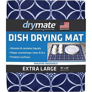 Drymate XL Dish Drying Mat Oversized (19 X24) Lavprofil Super Absorberende hurtig tørstof Vandtæt og slipbestandig til køkkenbord, der er let at