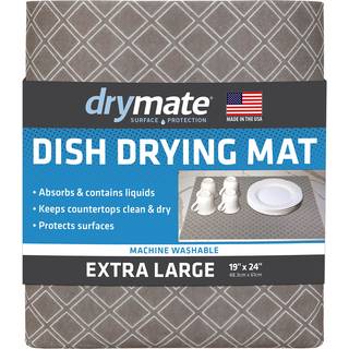 Drymate XL Dish Drying Mat Oversized (19 X24) Lavprofil Super Absorberende hurtig t?rstof Vandt?t og slipbestandig til k?kken T?ller Trimmabel Le