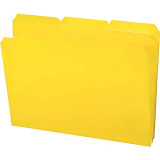 Smeadpoly filmappe 1/3-sk?ret fane bogst?rrelse gul 24 pr. Boks (10504)