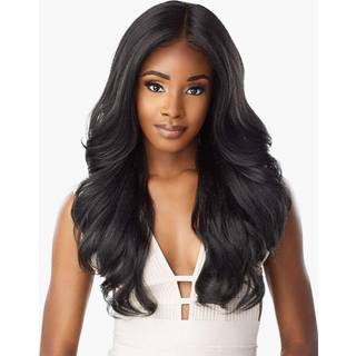 Sensationnel What Lace 13x6 Wigs - Adanna Lacefrontal Hand Bundet glueless syntetisk med naturlig tæthed forudopfyldt hårgrænse (flamboyagesand)