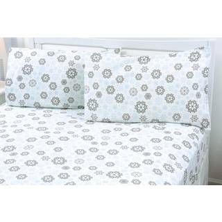 Mellanni bomuldsflanellagners?t - dobbeltb?rstet for ekstra bl?dhed og komfort - dyb lommetilpasset lagen op til 16"""" - 4-delt s?t (Cal King Blue