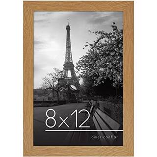 AmericanFlat 8x12 Billedramme i m?rk eg - konstrueret tr? med knust resistent glas - vandrette og lodrette formater til v?g og bordplade