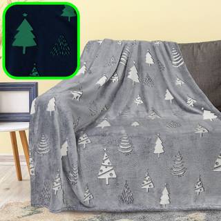 PAVILIA Glow in The Dark T?ppe Juletr?sgave til piger Drenge Leget?ppe til 1 2 3 4 5 6 7 8 9 10 ?r gammelt bl?dt plys fleece Gavet?ppe til b?rn t