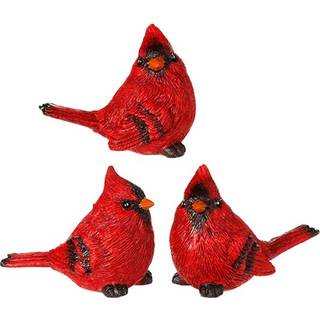 Raz Imports s?t med 3 harpikskardinal figurer 3 """"