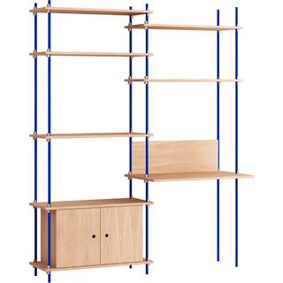 Moebe Reolsystem s.200.2.E - Oak/Deep-Blue